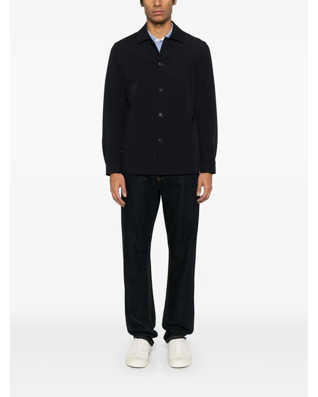Fedeli Black Shirt Jacket for men