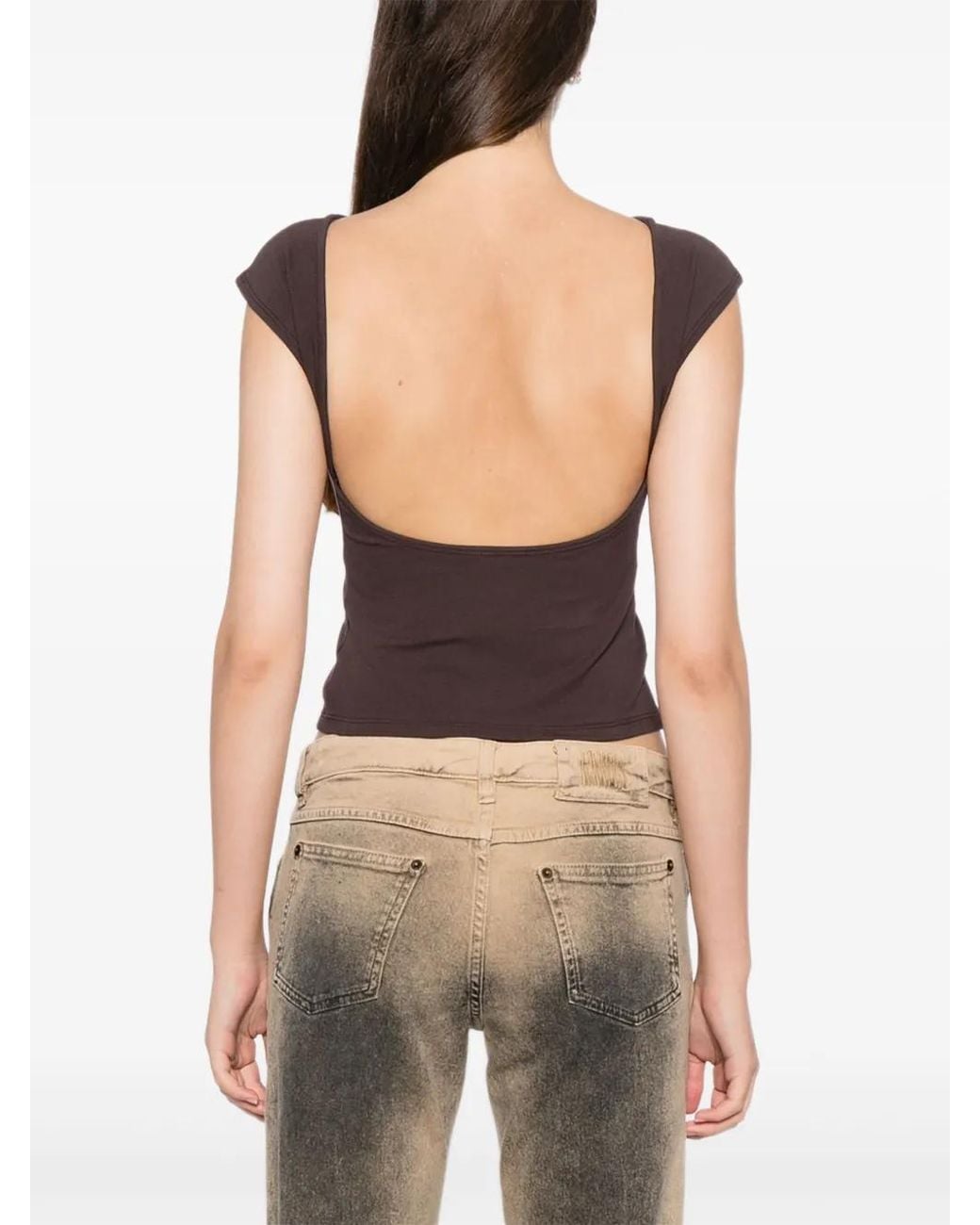 Reformation Brown Darra Top