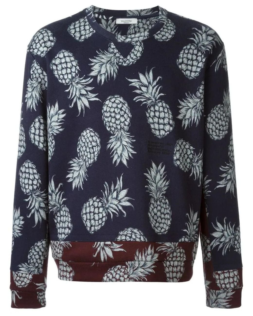 Valentino Garavani Blue Printed Sweatshirt for men