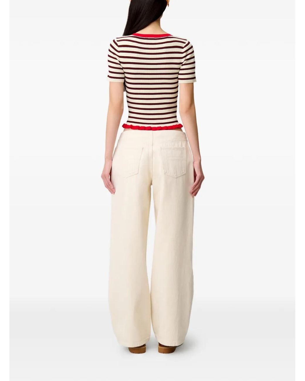 Claudie Pierlot Straight Broek in het White