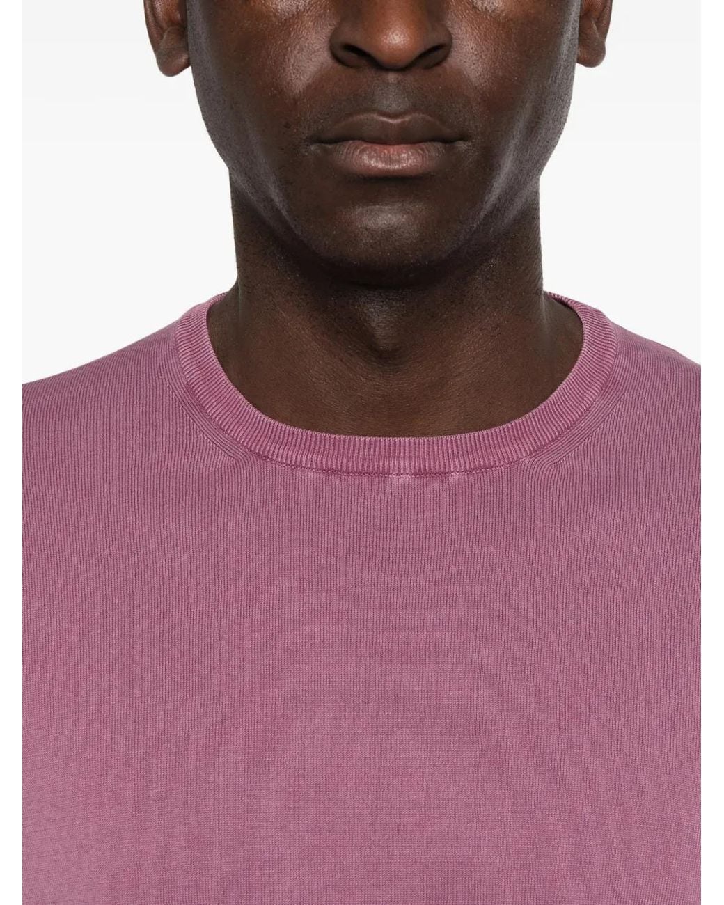 Della Ciana Pink Crew Neck Long-Sleeve Sweater for men