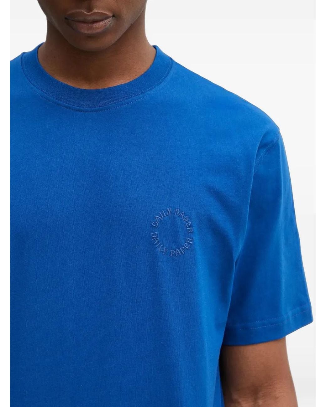 Daily Paper Blue Orbit Emb Logo-Embroidered T-Shirt for men