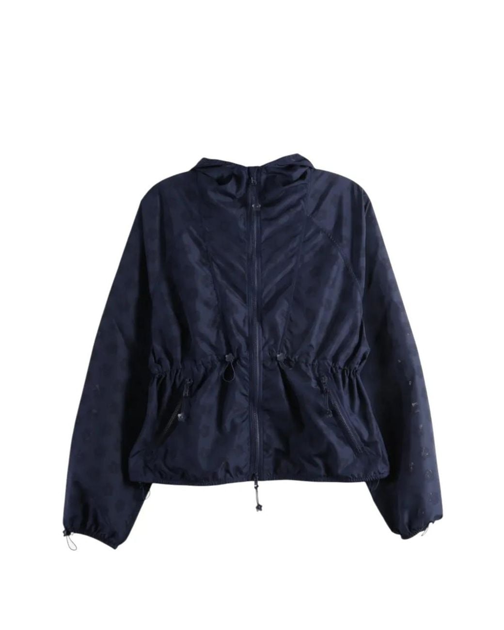 CECILIE BAHNSEN Blue Frejon Floral-Jacquard Hooded Jacket