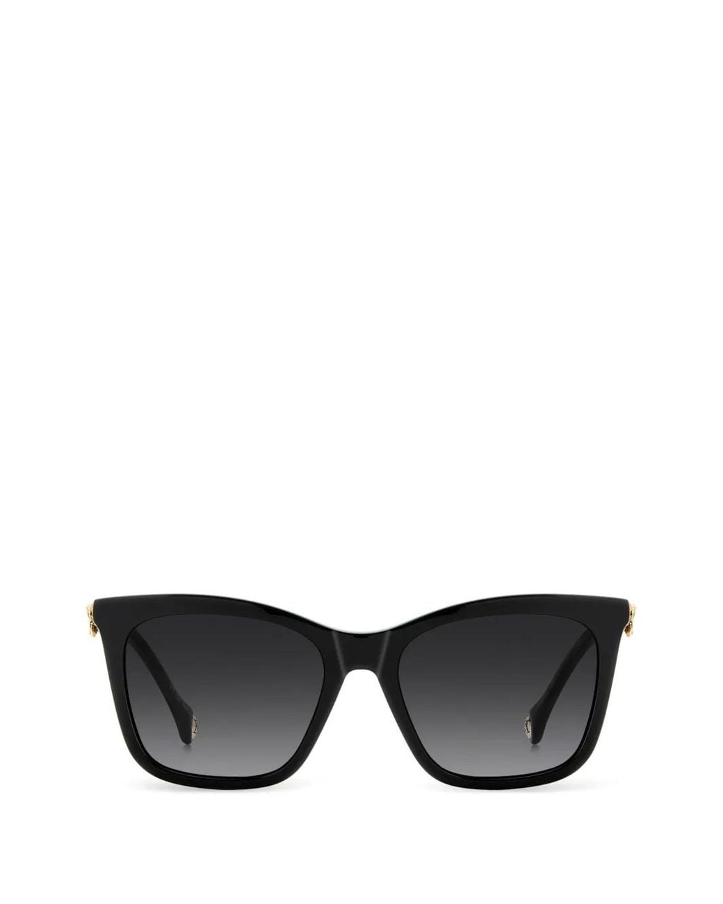 Carolina Herrera Black Geometric-Frame Sunglasses