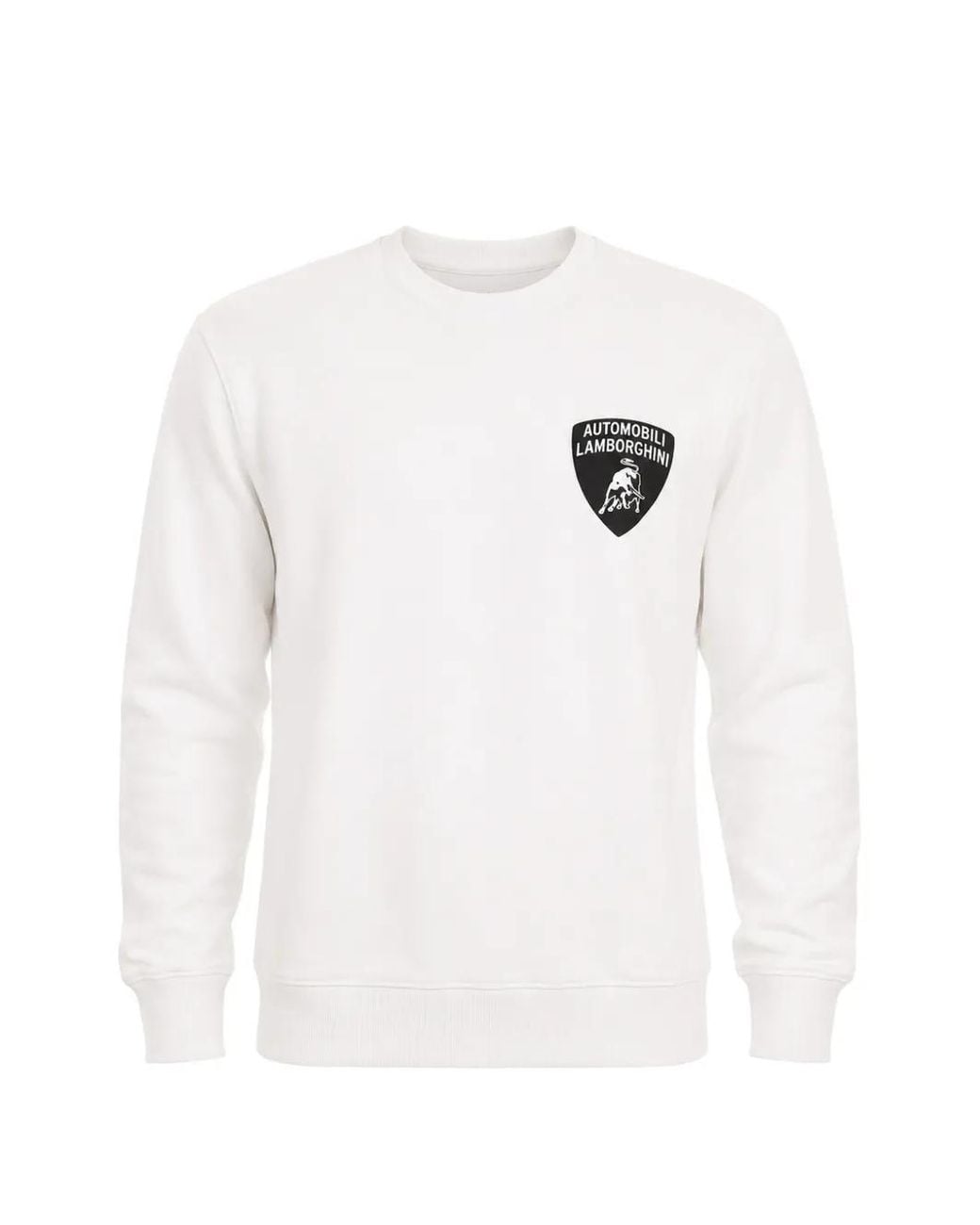 Automobili Lamborghini White Logo-Print Sweater for men