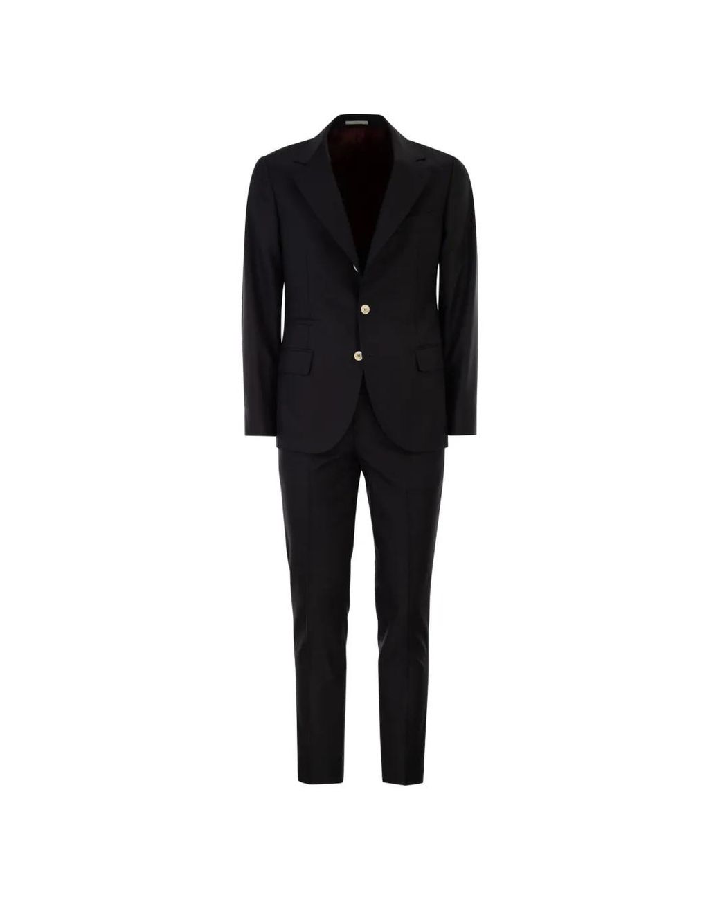 Brunello Cucinelli Black Button-Up Suit for men