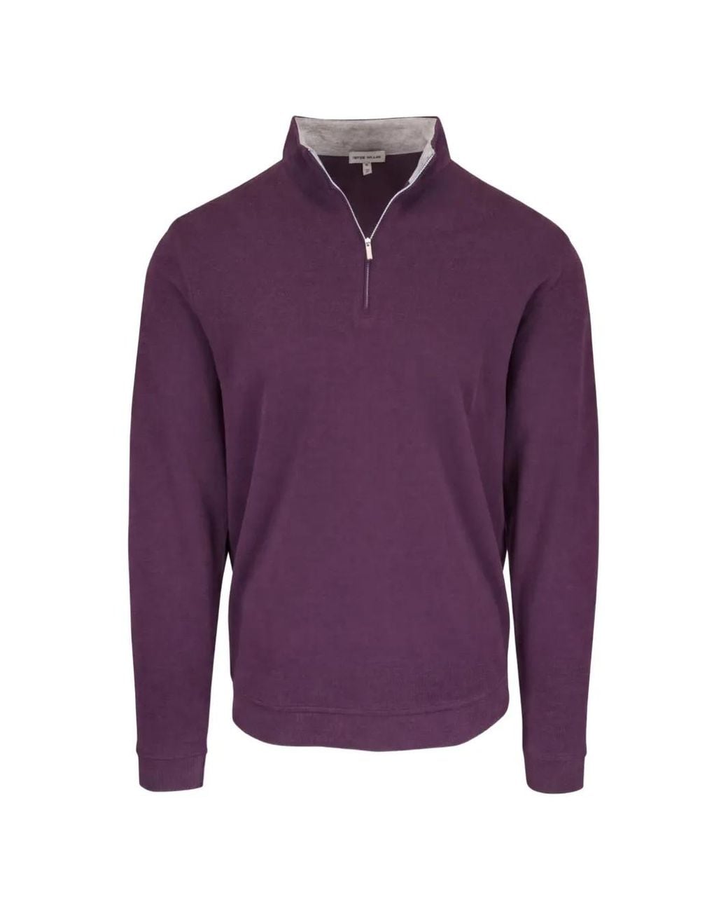 Peter Millar Purple Quarter-Zip Sweater for men