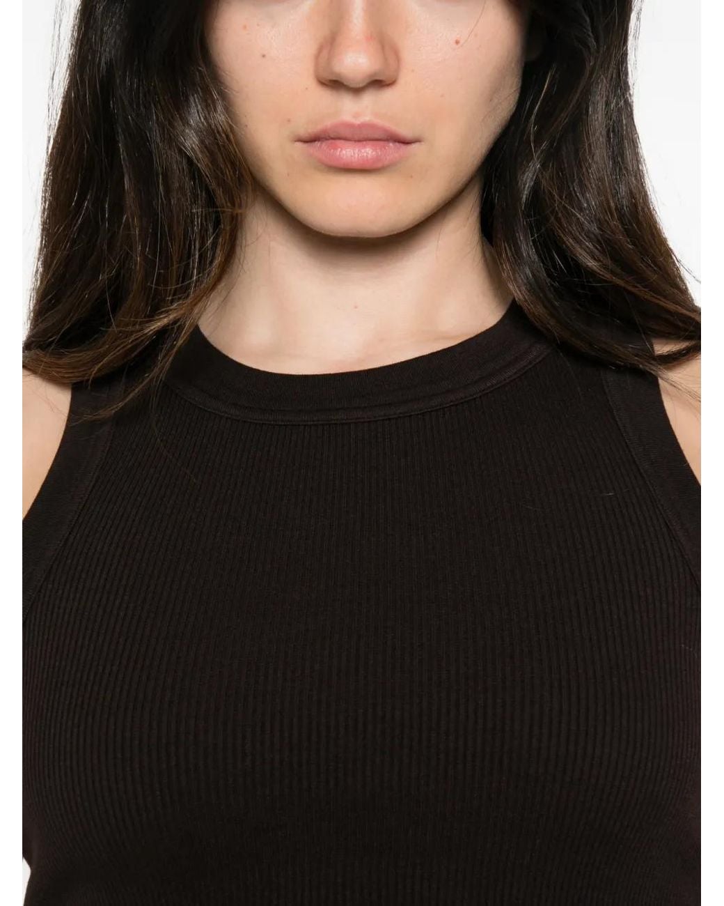 Citizens of Humanity Black Isabel Ribbed-Knit Tank Top