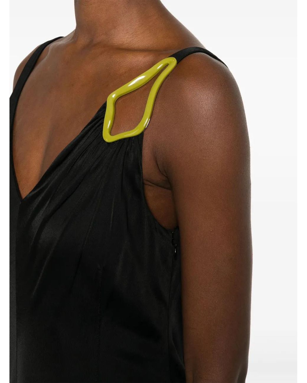 Lanvin Black Eyelet-Detailing Dress