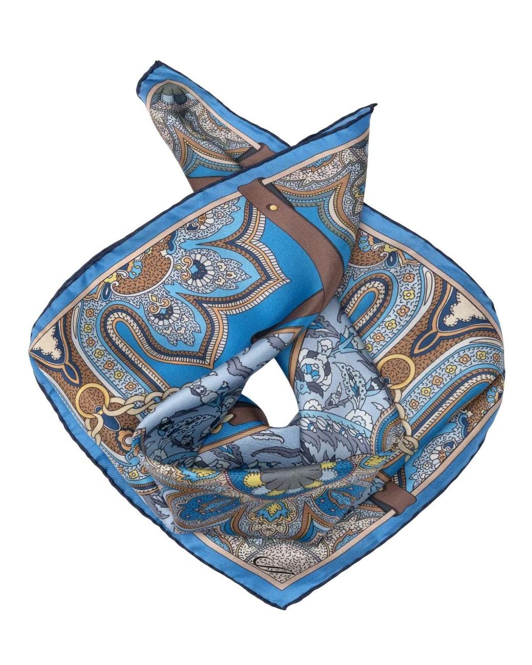 Elizabetta Blue Francesca Silk Scarf