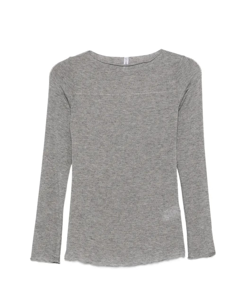 Daniele Fiesoli Gray Boat-Neck Sweater