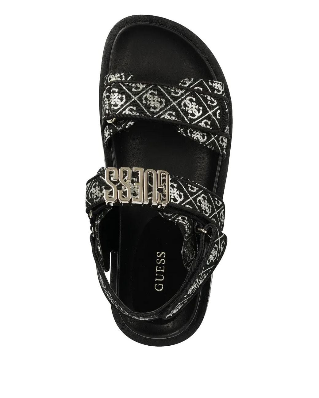 Guess Black Fabelis 4G Logo Sandals
