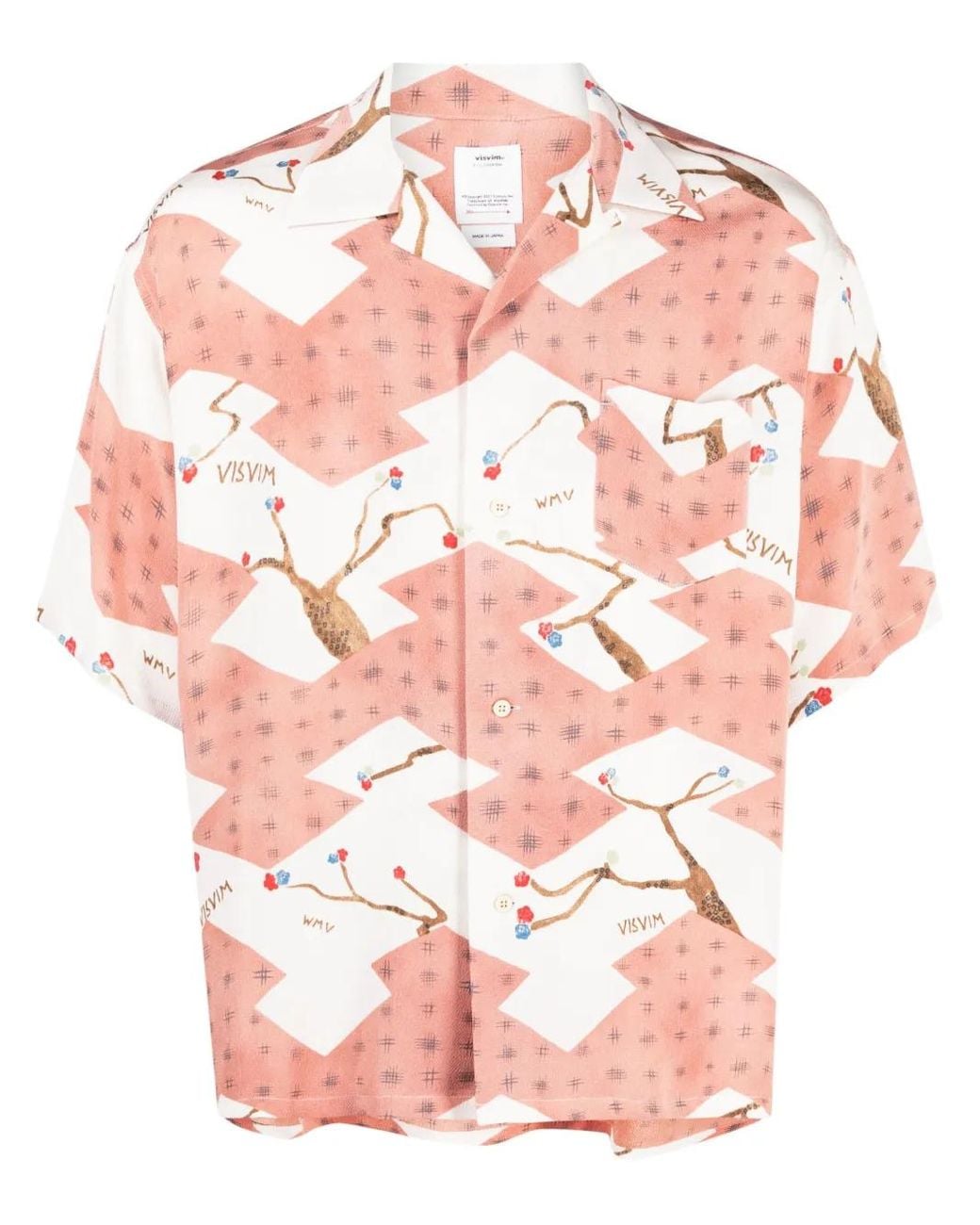 Visvim Overhemd Met Korte Mouwen in het Pink voor heren