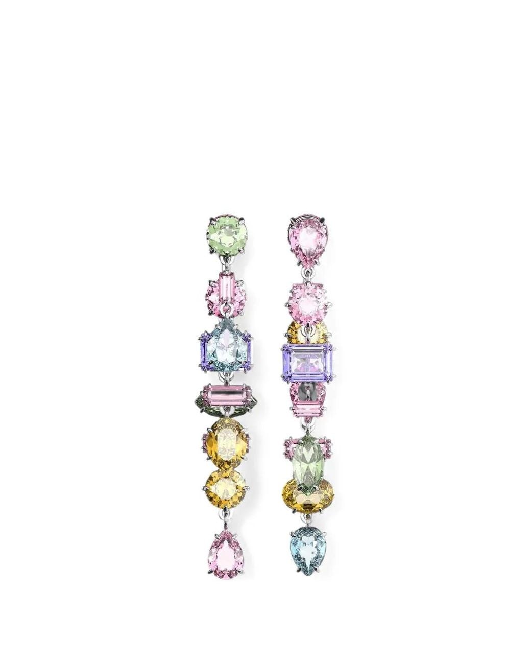 Swarovski White Crystal-Embellished Drop Earrings