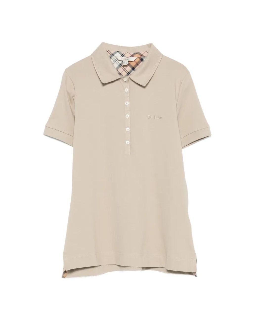 Barbour Natural Buttoned Polo Shirt
