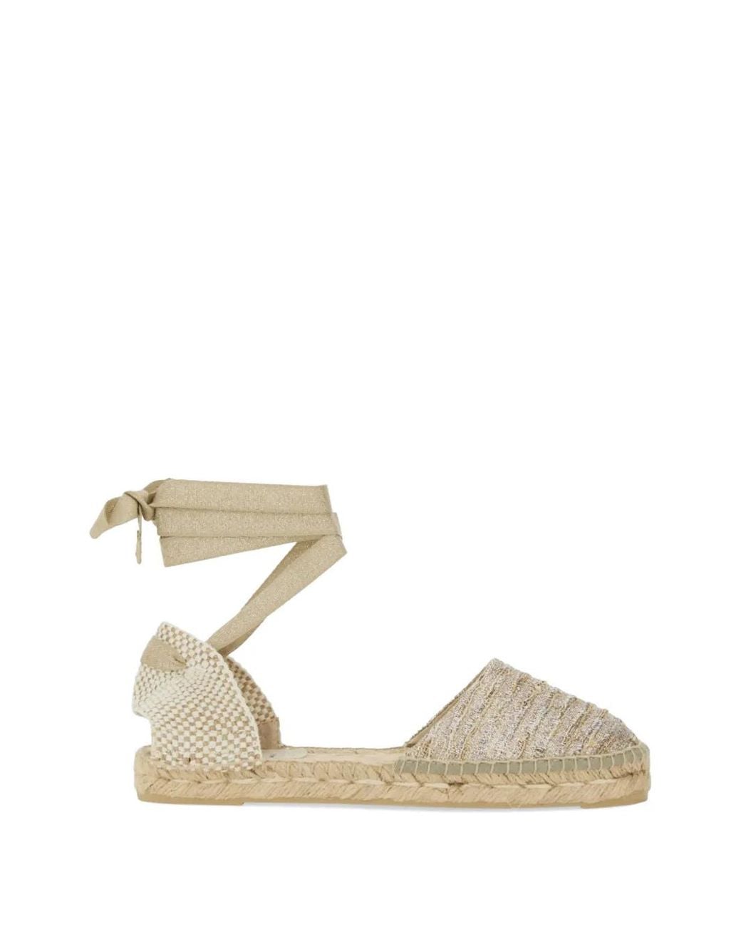 Manebí Natural Valenciana Tie-Fastening Espadrilles