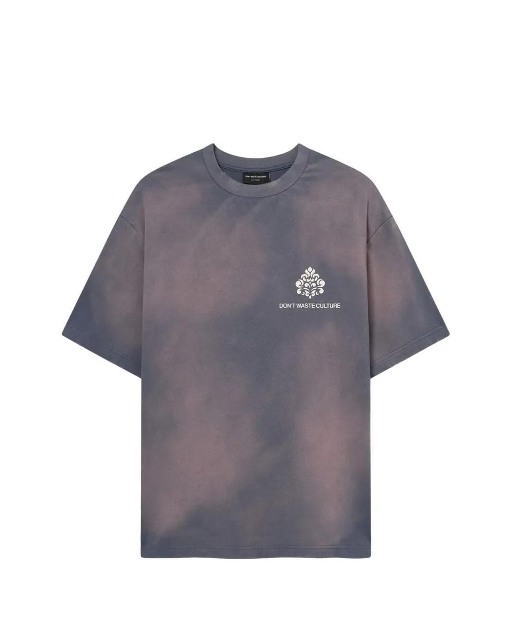 don't waste culture Blue Logo-Print Tie-Dye T-Shirt for men