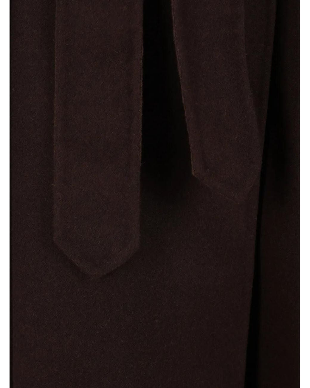 Dusan Black Belted Wrap Wool Coat