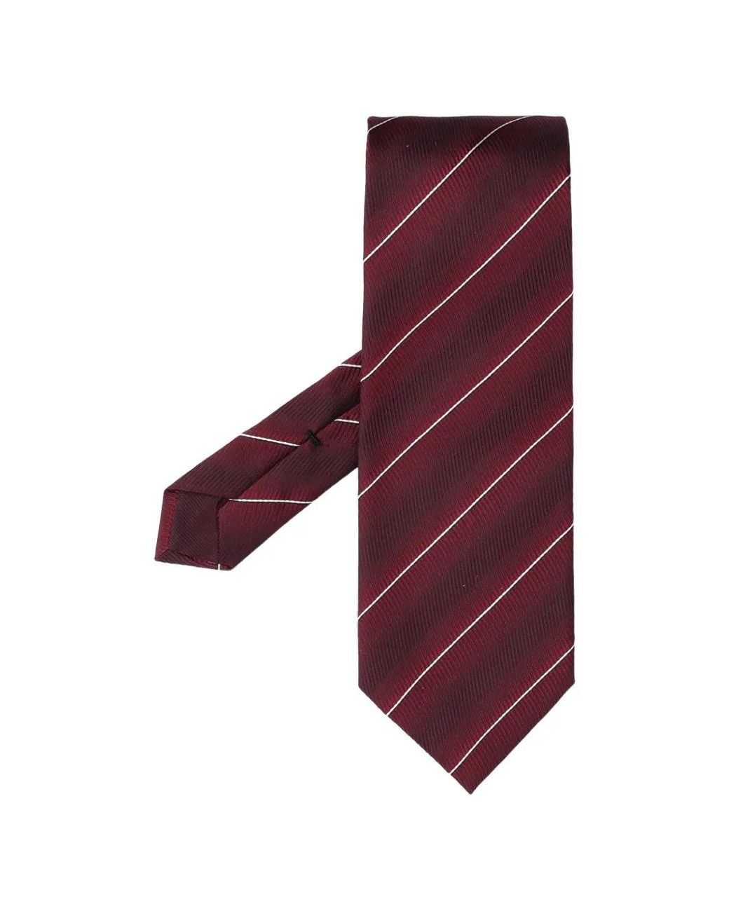 Tom Ford Purple Cravate En Soie À Rayures Diagonales for men