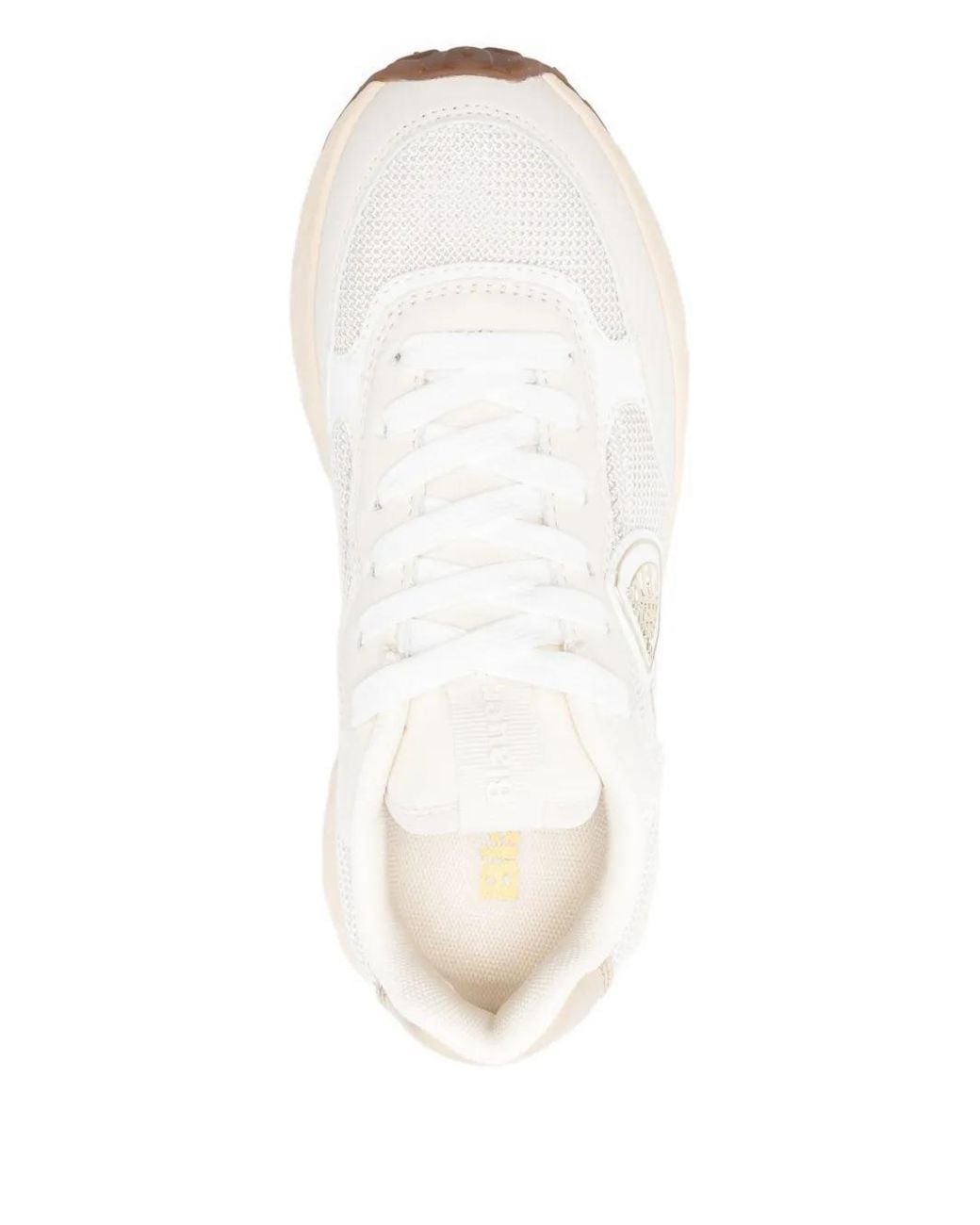 Blauer White Logo-Patch Sneakers
