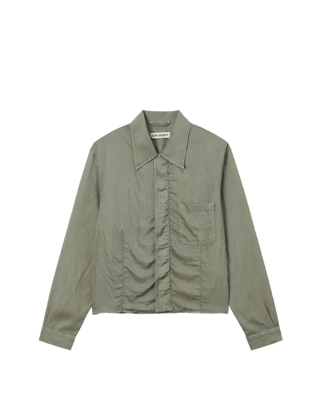 Our Legacy Green Sift Zip Shirt for men