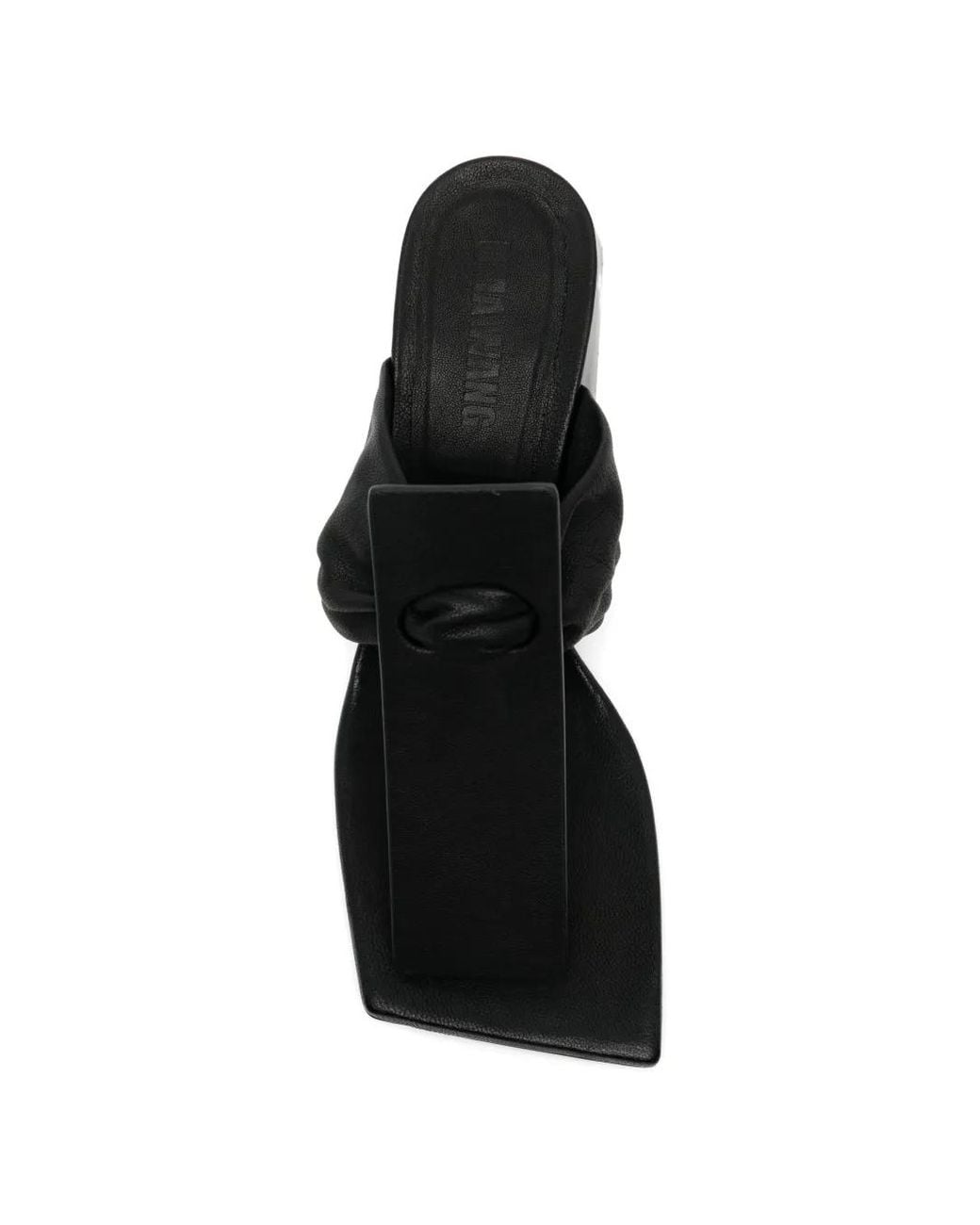 Uma Wang Black Knotted Square-Toe Sandals