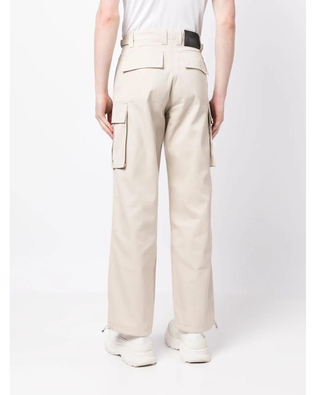 GmbH White Logo-Patch Chino Trousers for men