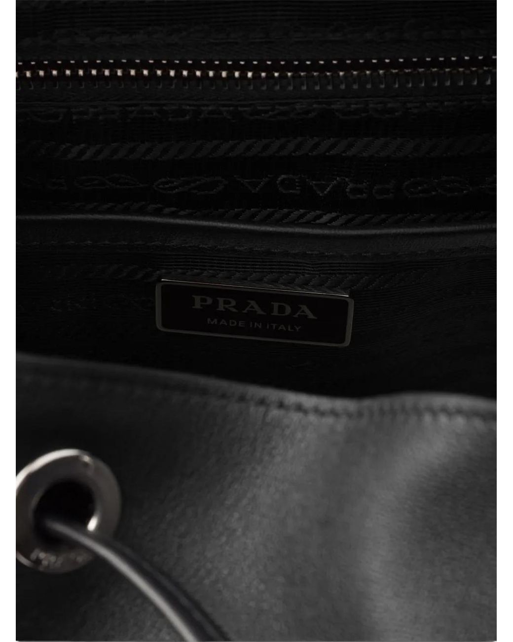Prada Black Medium Leather Backpack