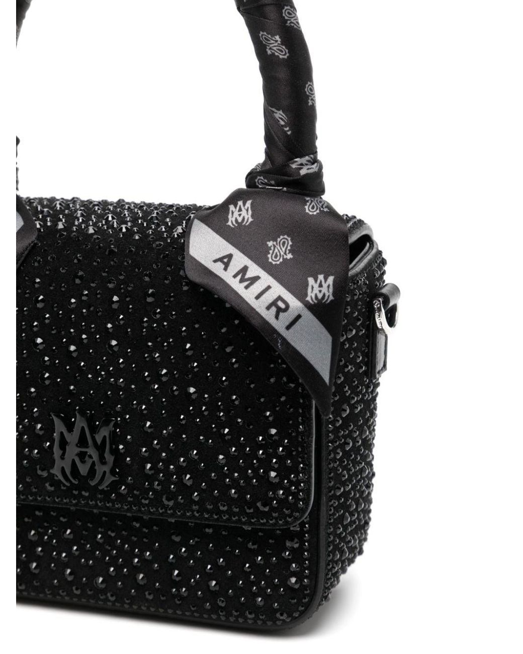 Amiri Crystal Micro Ma Crossbody Bag in Black | Lyst