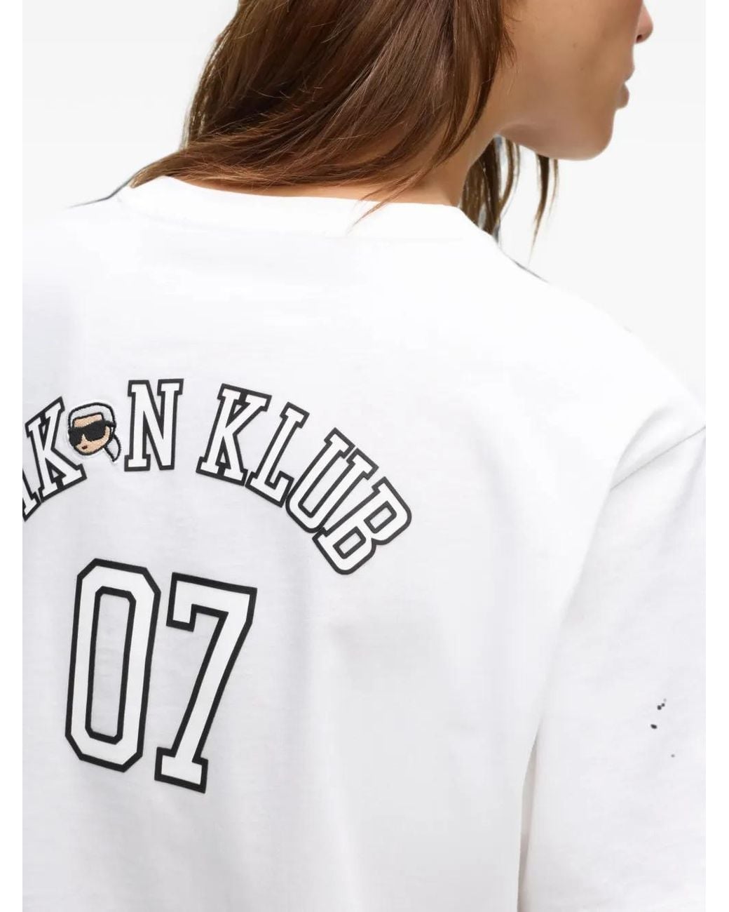 Karl Lagerfeld White Ikon Klub T-Shirt