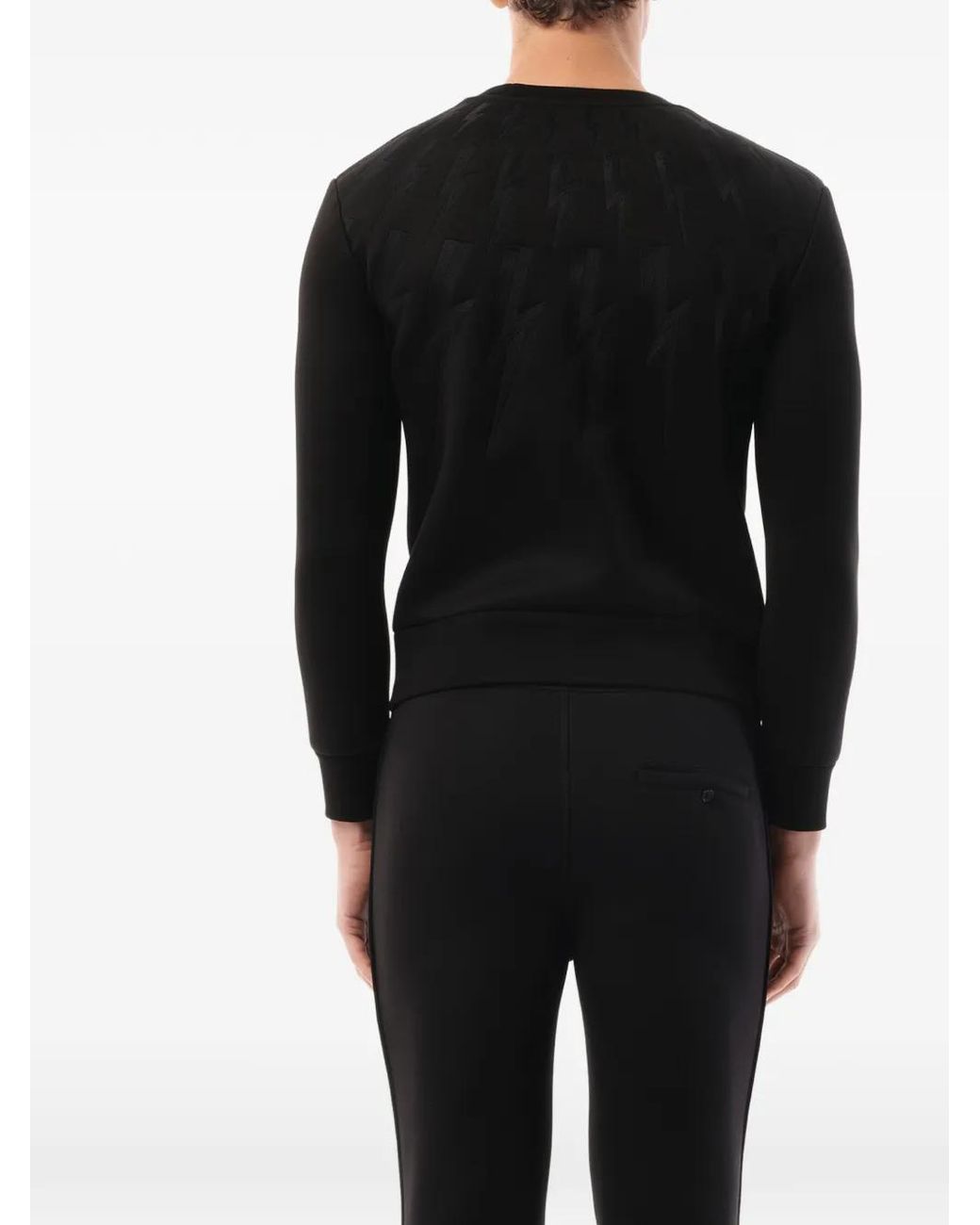 Neil Barrett Black Thunderbolt Sweatshirt for men
