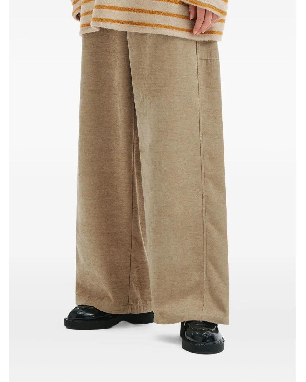 B+ AB Natural Mélange-Effect Trousers