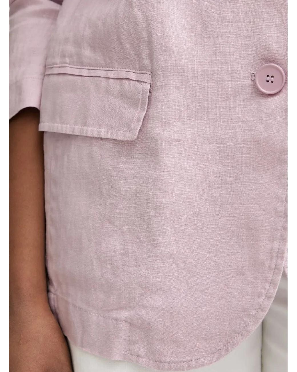 Benetton Pink Blazer Boutonné À Revers Crantés