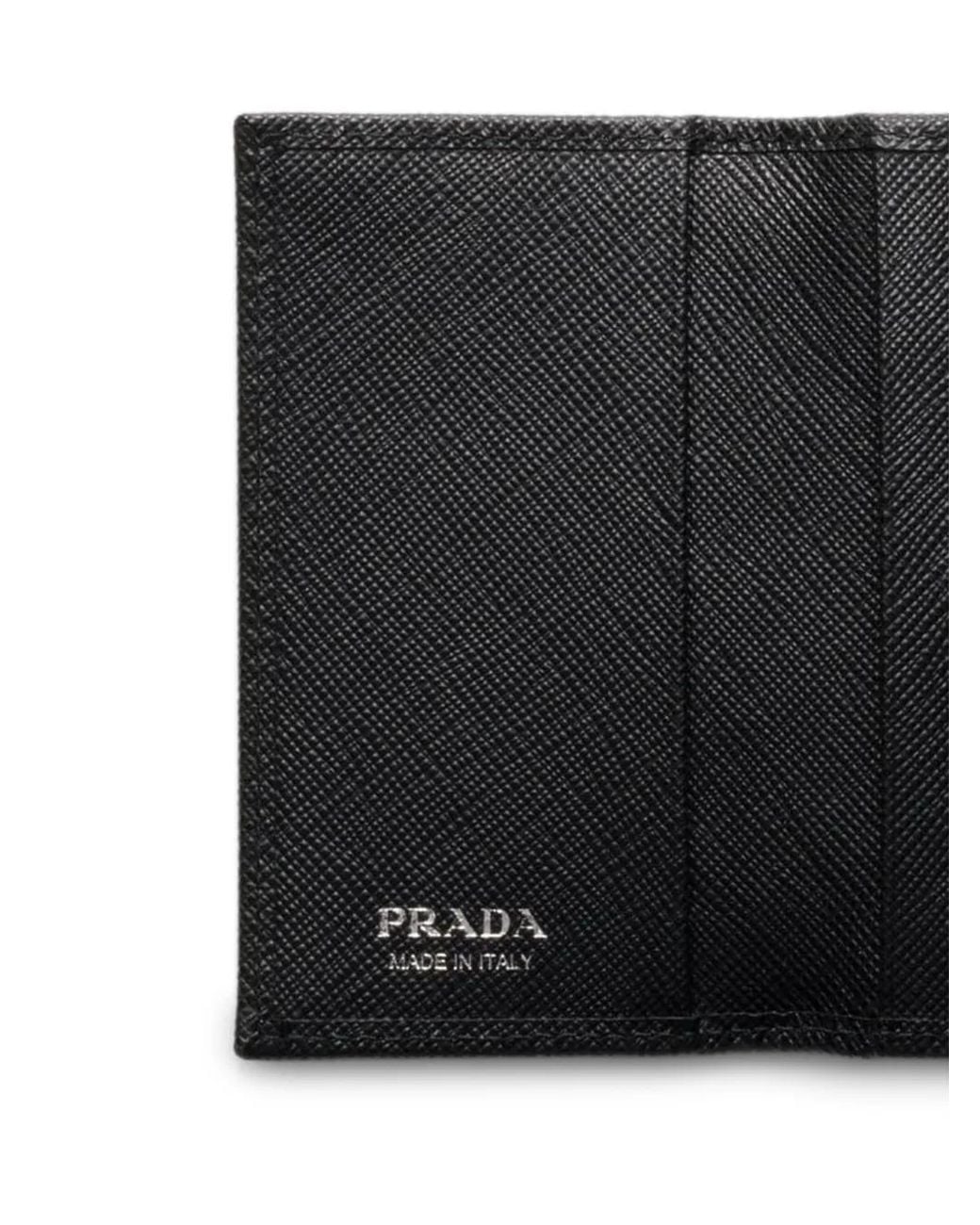 Prada Gray Saffiano Leather Key Case