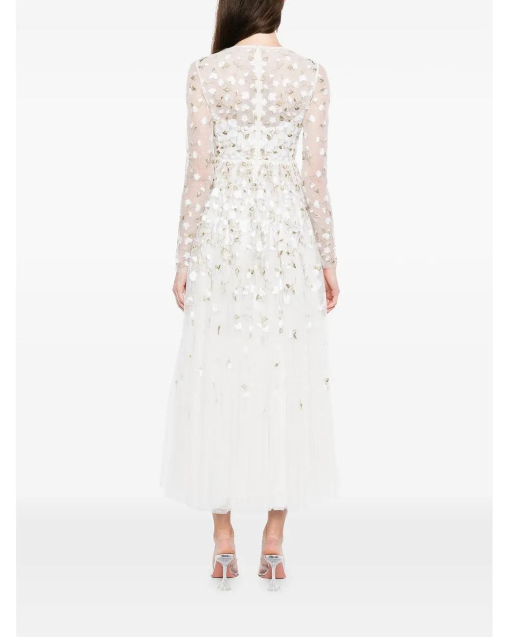 Robe Longue À Fleurs Needle & Thread en coloris White