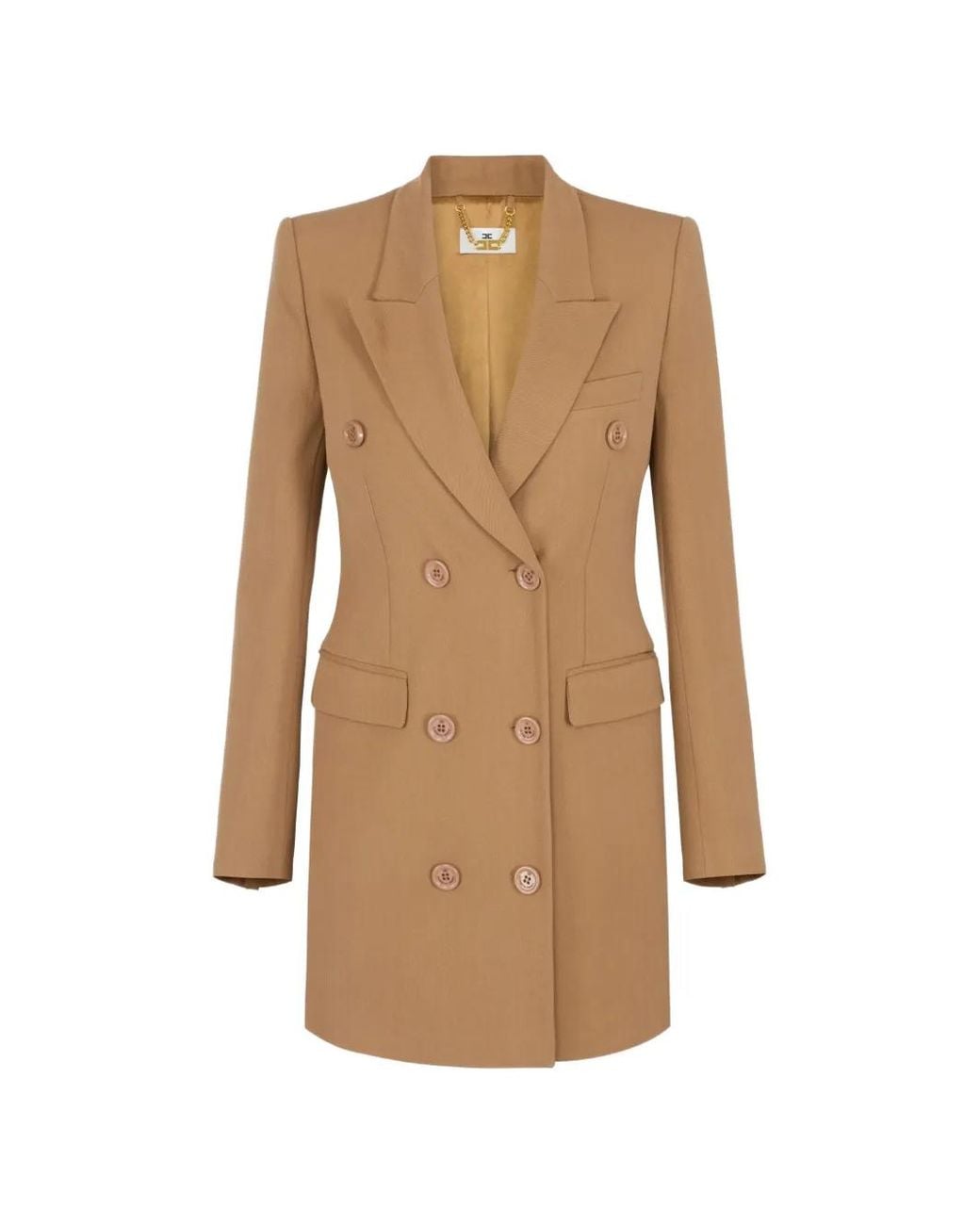 Elisabetta Franchi Natural Flowing Gabardine Dress