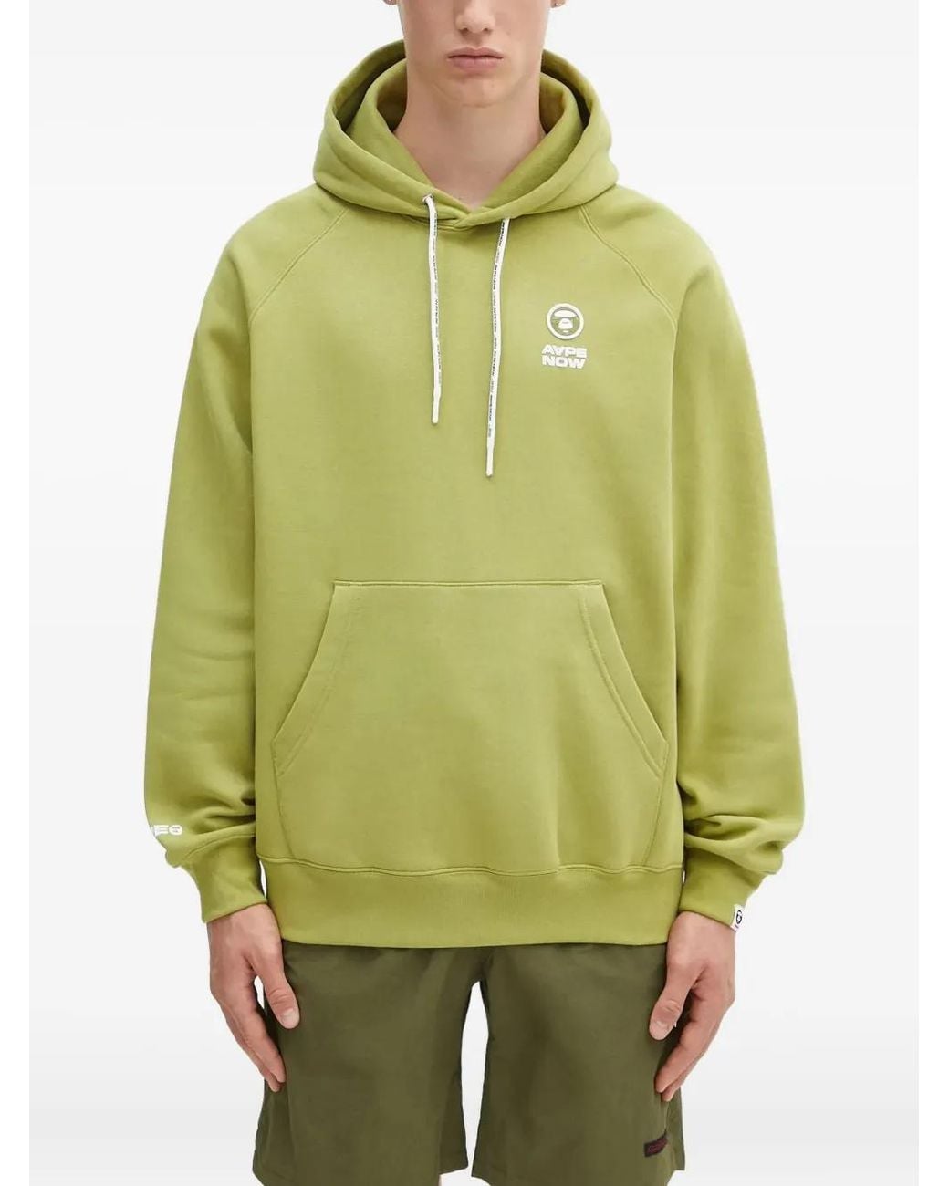 Aape By A Bathing Ape Green Aaper Logo Hoodie for men