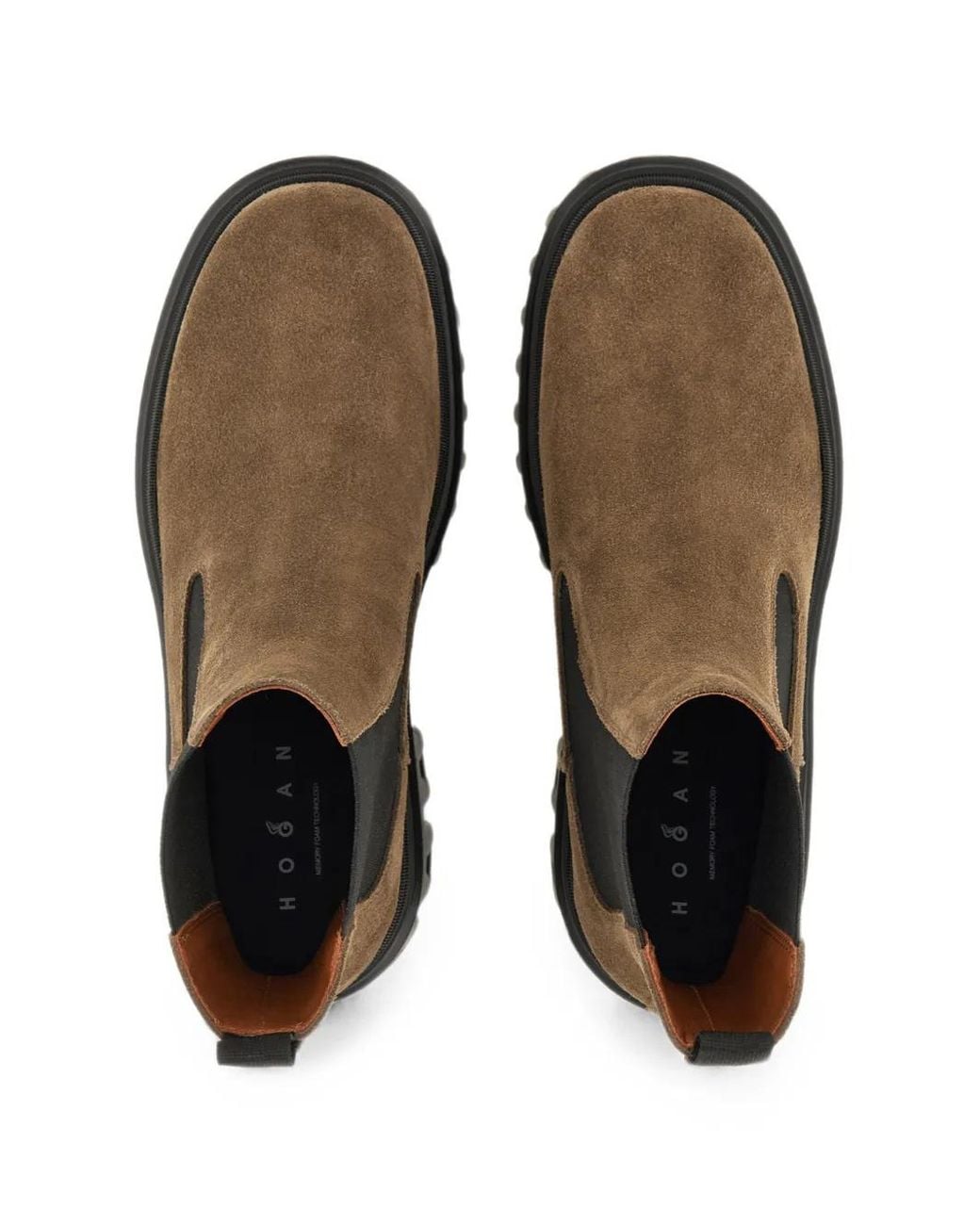Hogan Brown Leather Rubber Shoes
