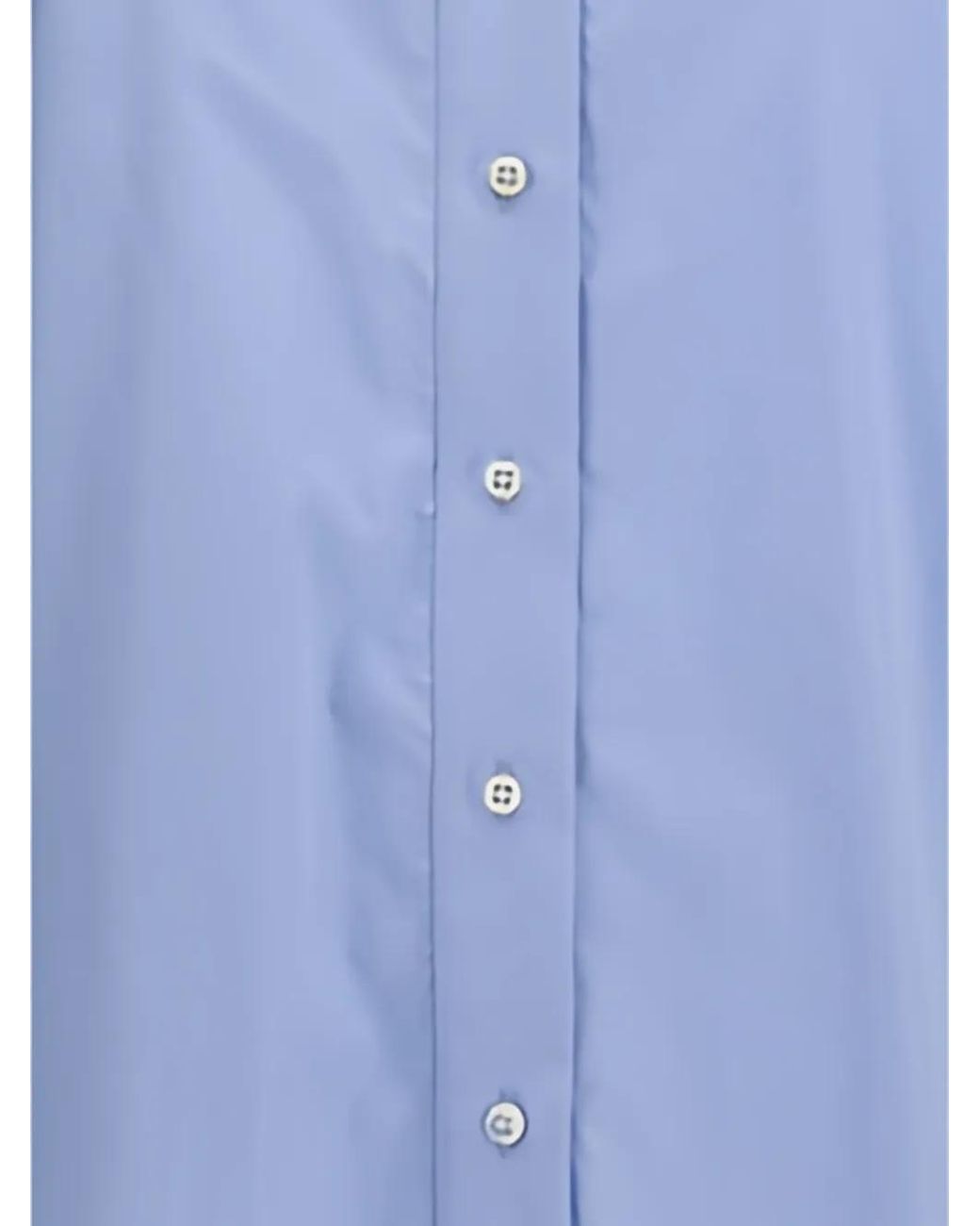 Brunello Cucinelli Blue Bell-Sleeve Cotton Shirt