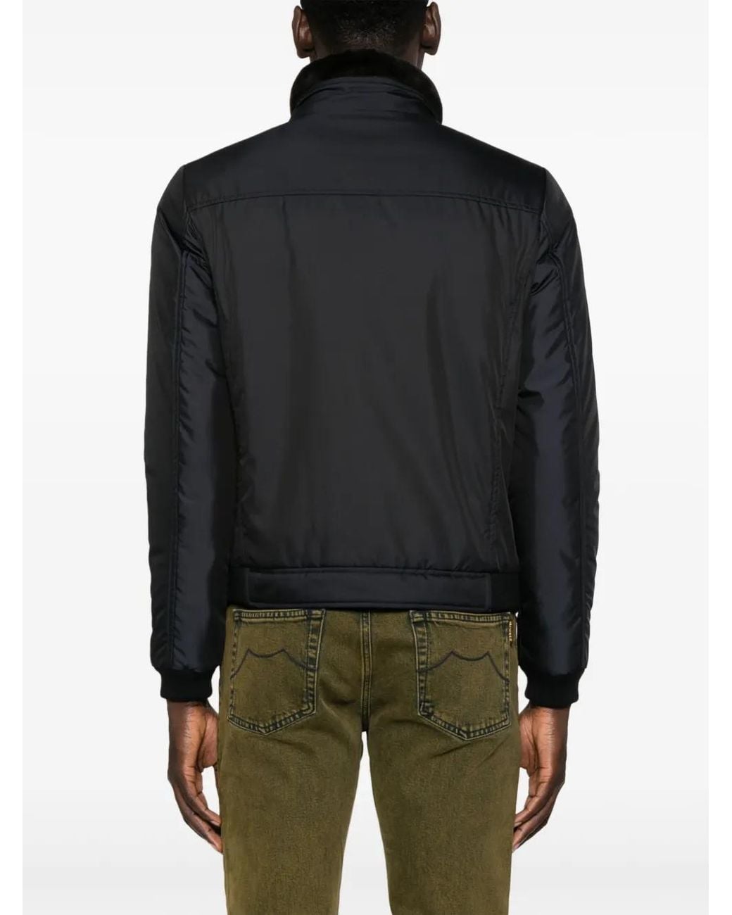 Moorer Black High-Neck Down Jacket for men