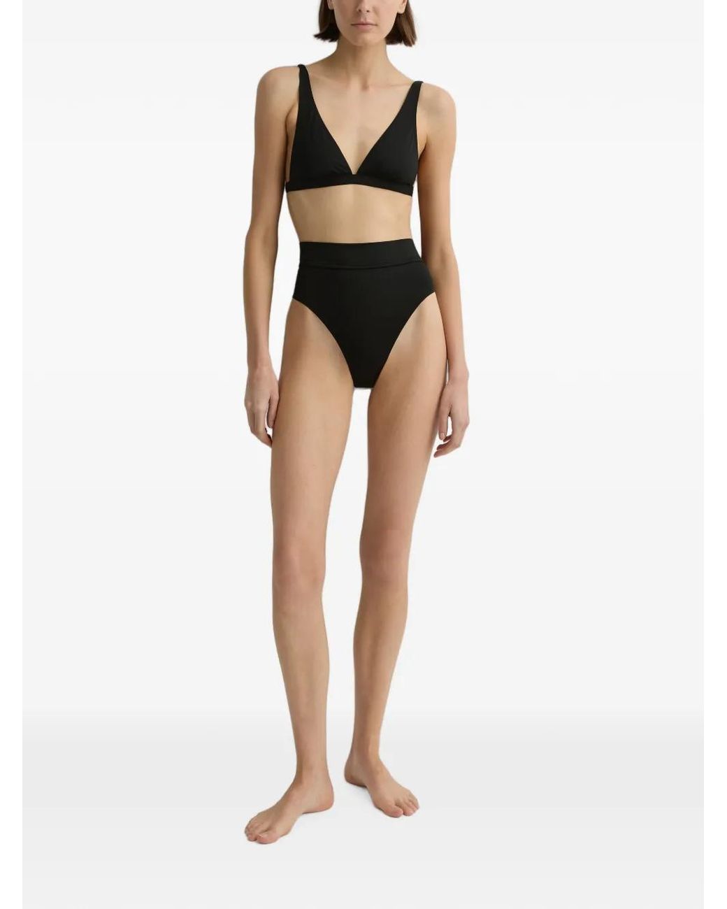 Bondi Born Black Joan High-Waisted Bikini Bottoms