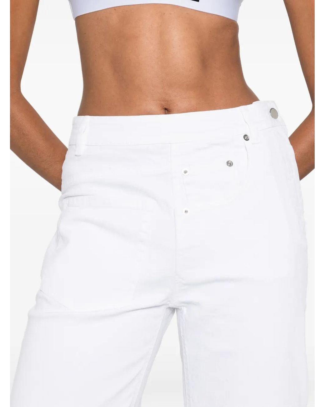 MEDEA High Waist Broek in het White