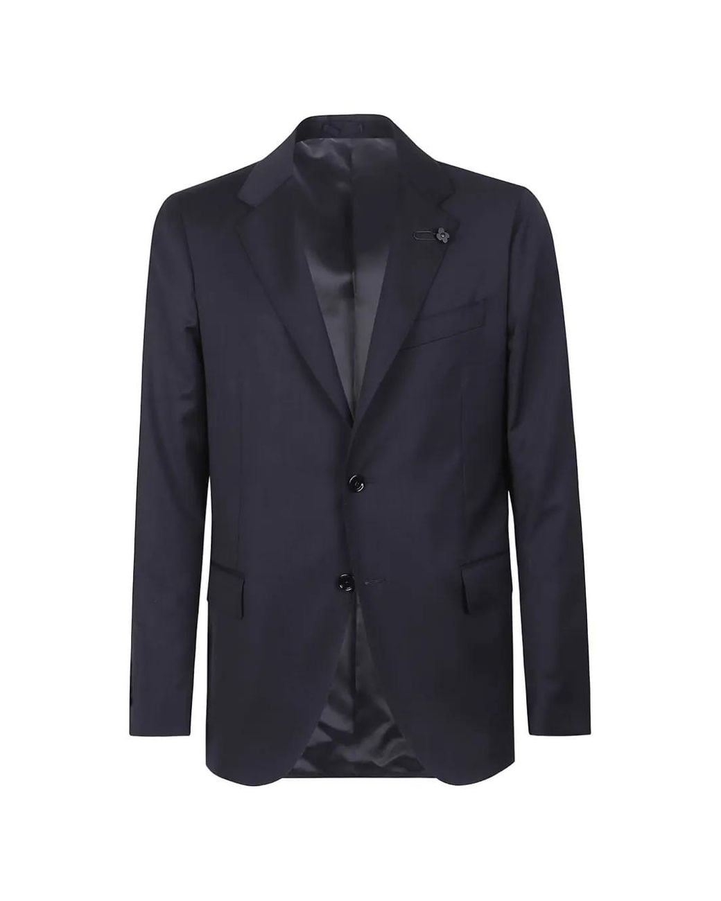 Lardini Blue Single-Breasted Wool Suit for men