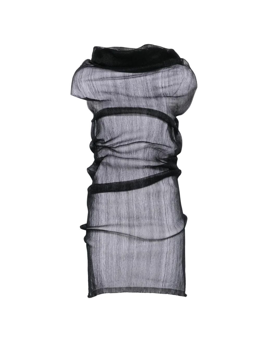 Rick Owens Gray Transparent Tube Top
