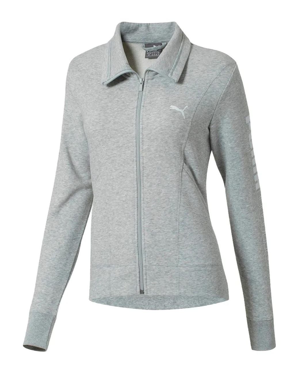PUMA Gray Sweat Reflection À Fermeture Zippée