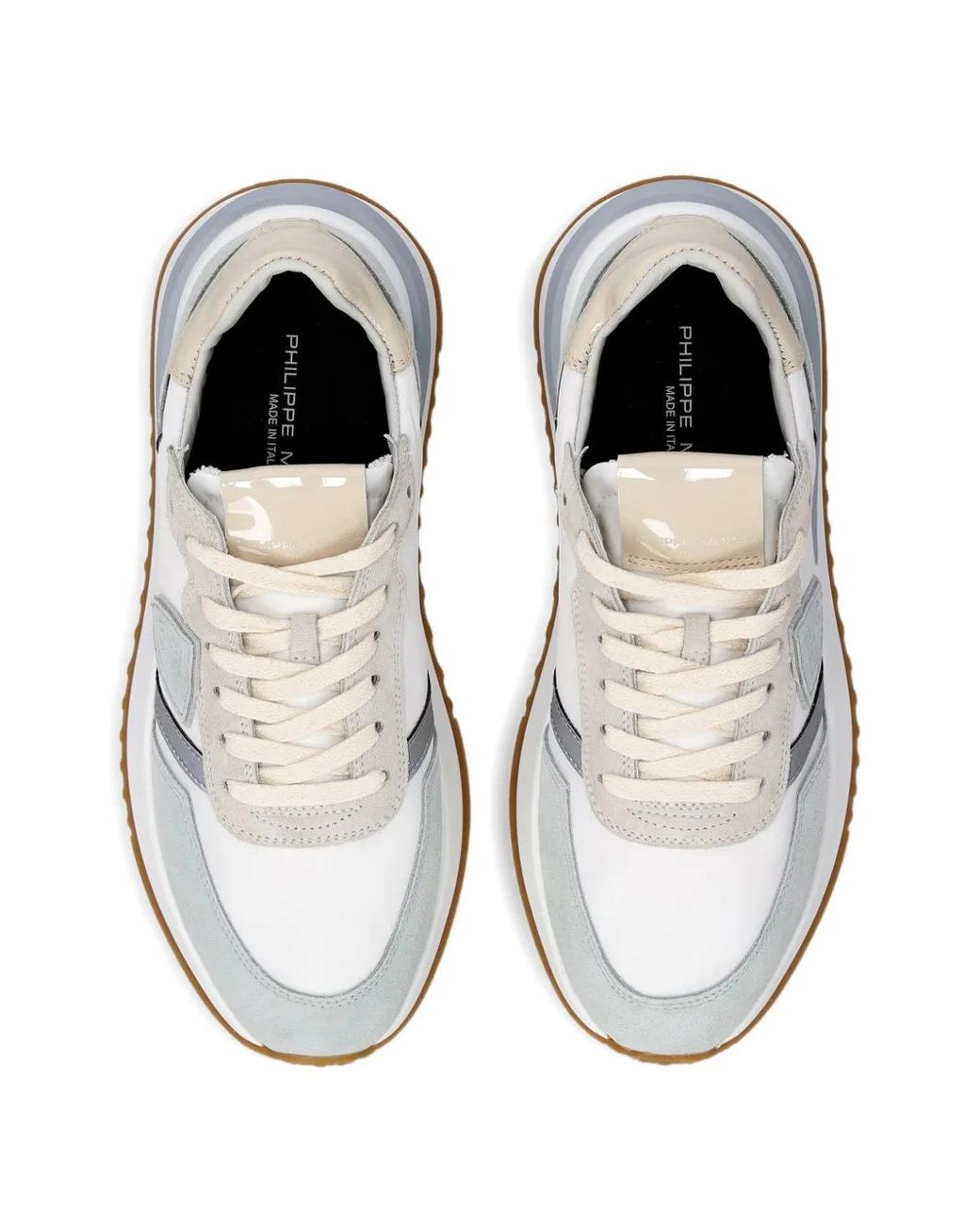 Philippe Model White Tropez 2.1 Suede-Panelled Sneakers