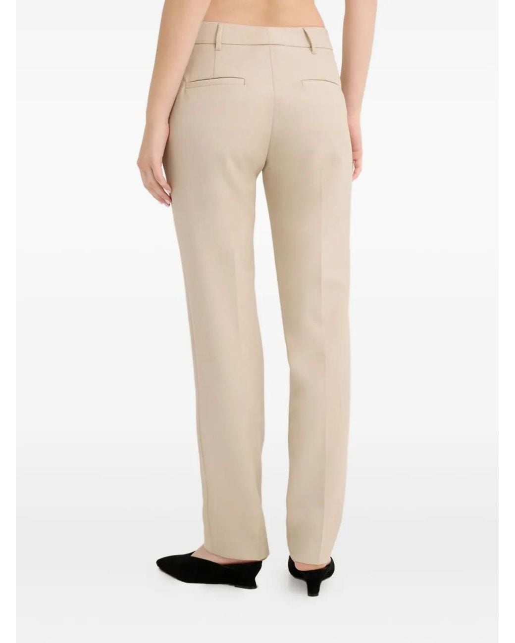 Gabriela Hearst Natural Francisco Front-Pleat Trousers
