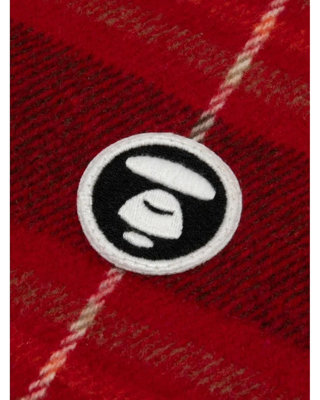 Aape By A Bathing Ape Red Plaid Zip Jacket for men