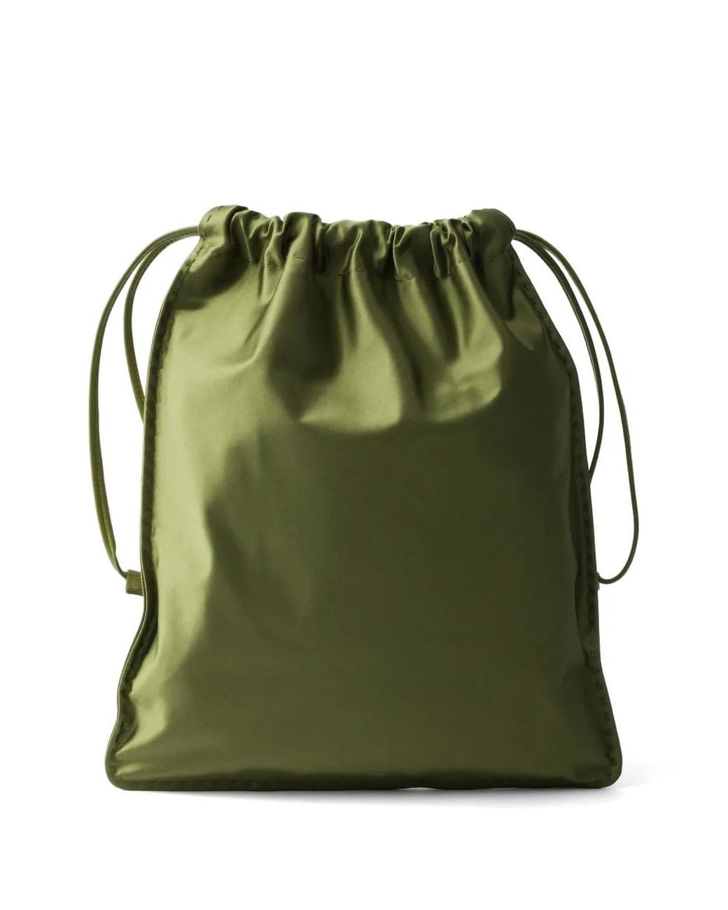 Prada Green Wish Clutch Aus Seidenduchesse