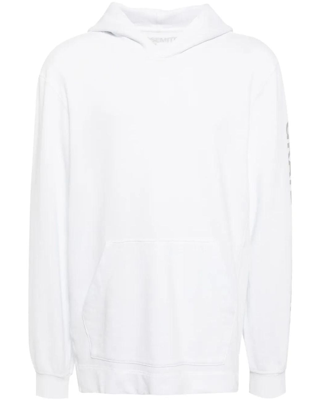 James Perse White Long-Sleeve Cotton Hoodie for men